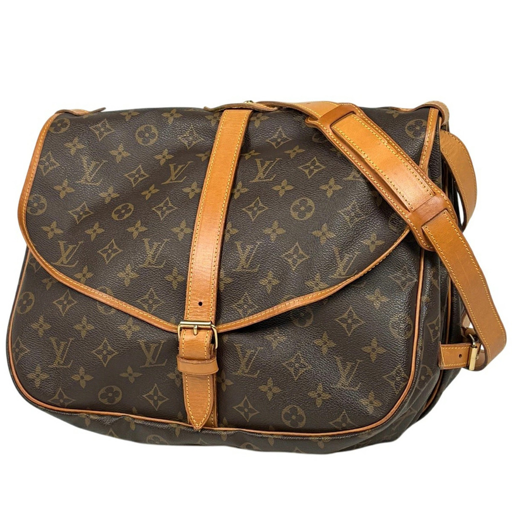 Louis Vuitton Saumur Crossbody Bag Monogram Brown